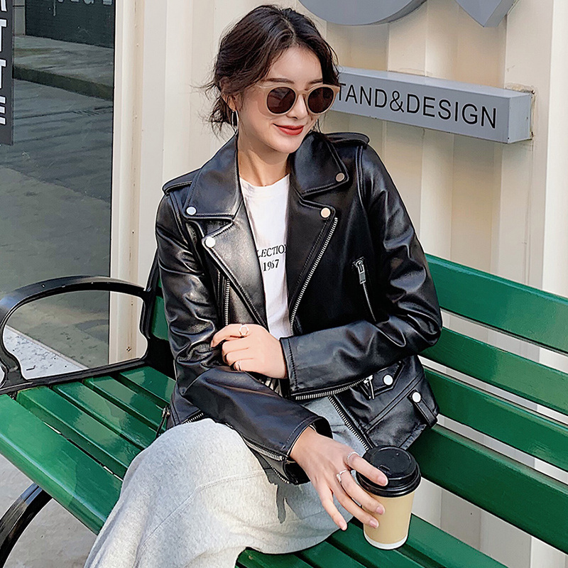 Blouson cuir femme fashion moto Éternel Prestige