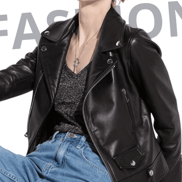 2 Blouson cuir femme fashion moto Éternel Prestige