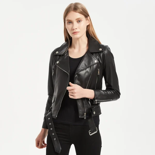 kf-S2f50c05ee629414bb5c95844974169f5X-Veste-en-cuir-v-ritable-en-peau-de-mouton-naturelle-pour-femmes-veste-mince-pour-femmes Blouson cuir femme fashion moto Éternel Prestige