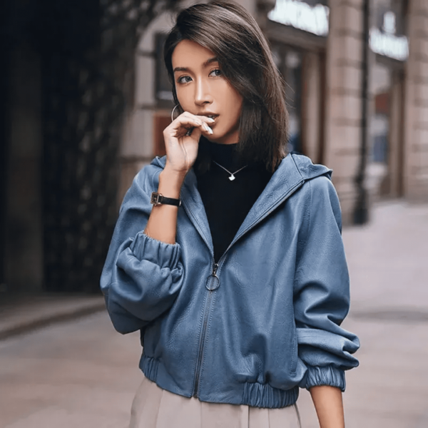 1 Blouson à capuche unique en cuir New Star Éternel Prestige