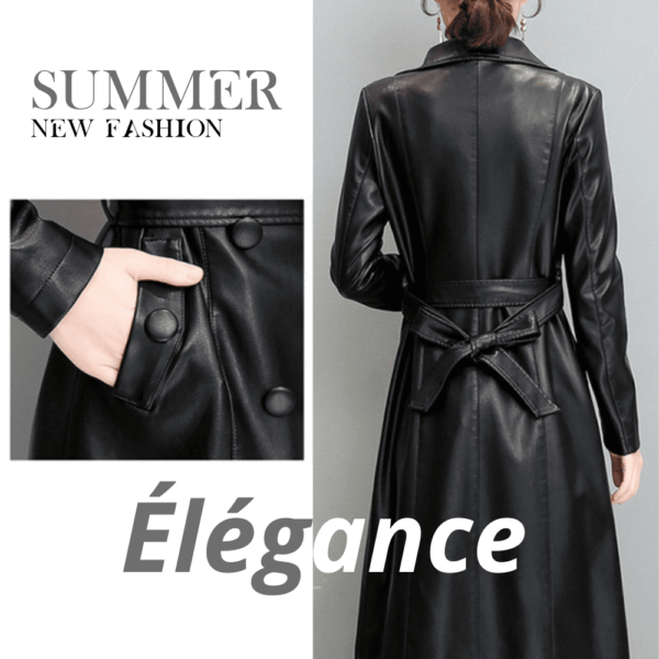 10 Manteau cuir femme noir Éternel prestige