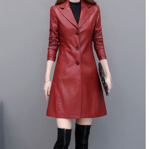 10 Manteau cuir femme rouge Éternel prestige