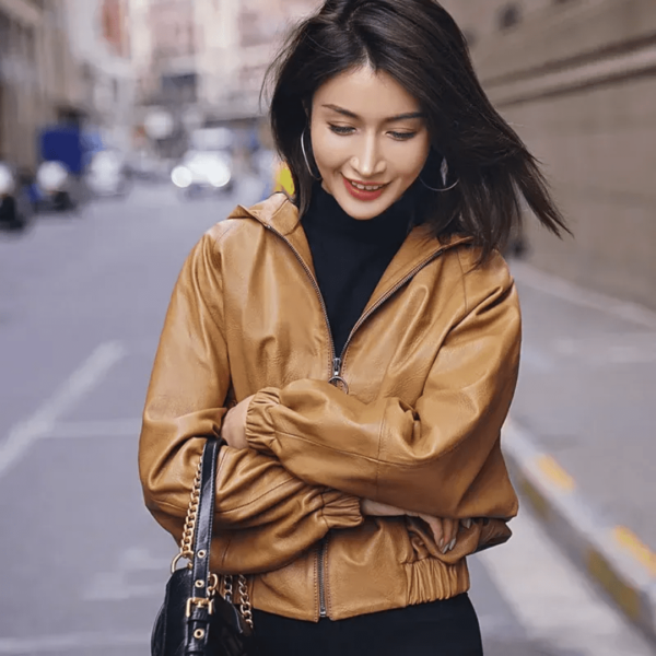 14 Blouson à capuche unique en cuir New Star Éternel Prestige