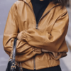 Blouson à capuche unique en cuir New Star
