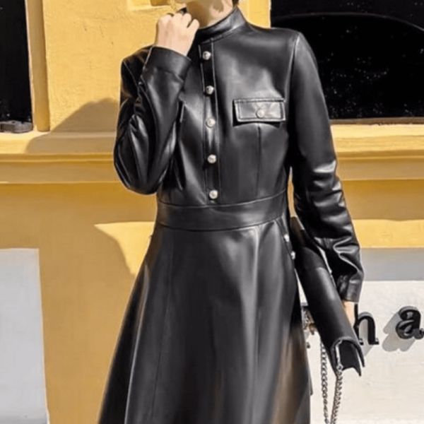 2 Robe longue en cuir pour femme Éternel Prestige