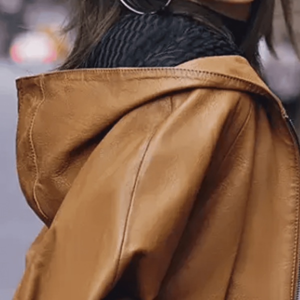 20 Blouson à capuche unique en cuir New Star