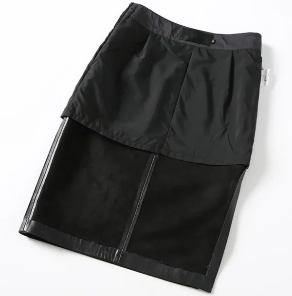 23 Jupe Midi en cuir véritable pour femme Fashion New Star Éternel Prestige