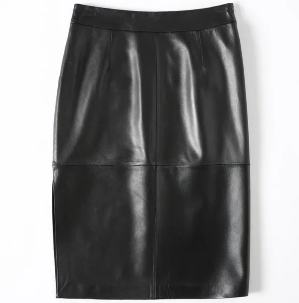 26 Jupe Midi en cuir véritable pour femme Fashion New Star Éternel Prestige