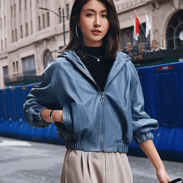 3 Blouson à capuche unique en cuir New Star Éternel Prestige