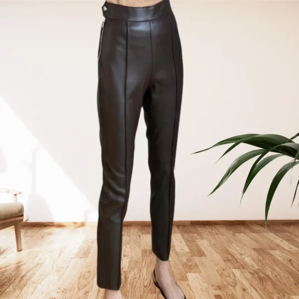 33 Pantalon en Cuir véritable Fashion Fit
