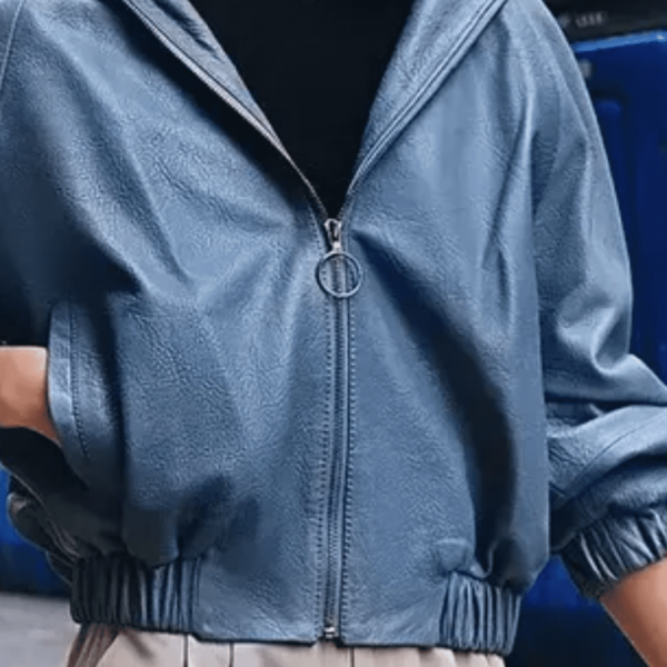4 Blouson à capuche unique en cuir New Star