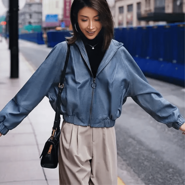 5 Blouson à capuche unique en cuir New Star Éternel Prestige