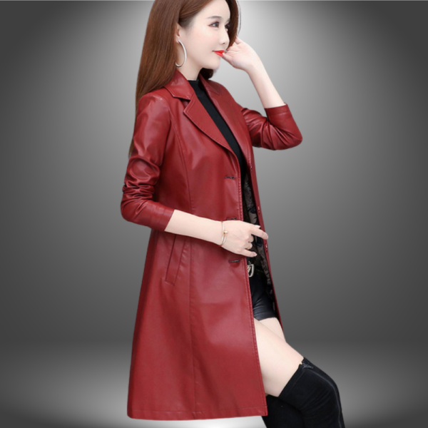 6 Manteau cuir femme rouge Éternel prestige