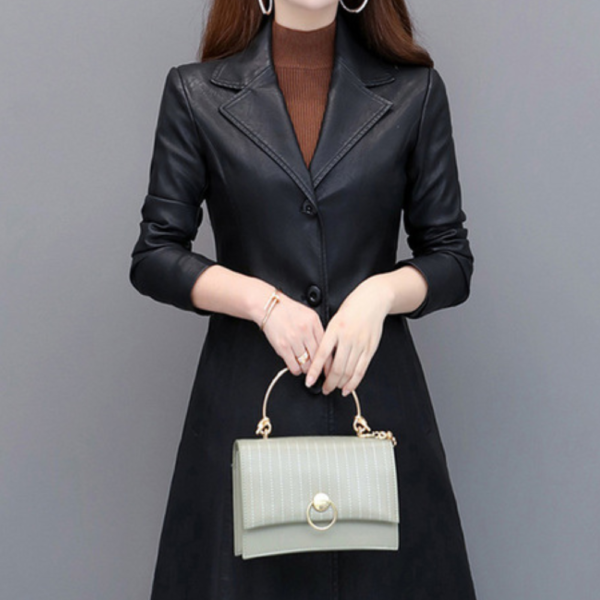 8 Manteau cuir femme rouge Éternel prestige