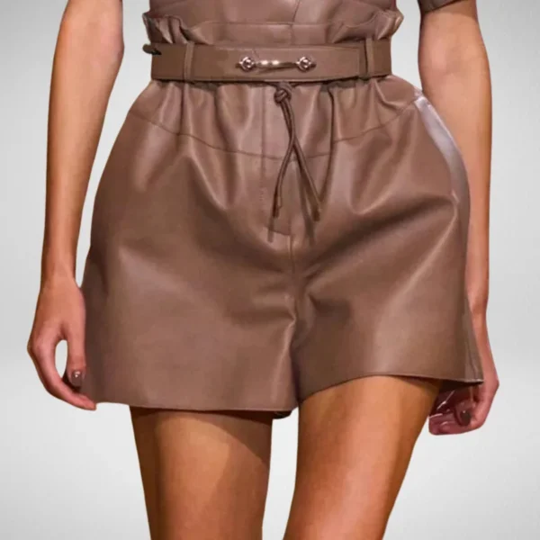 Short cuir femme Bellona Éternel Prestige 1 Short cuir marron femme Bellona Éternel Prestige