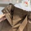 Short cuir marron femme Bellona Éternel Prestige