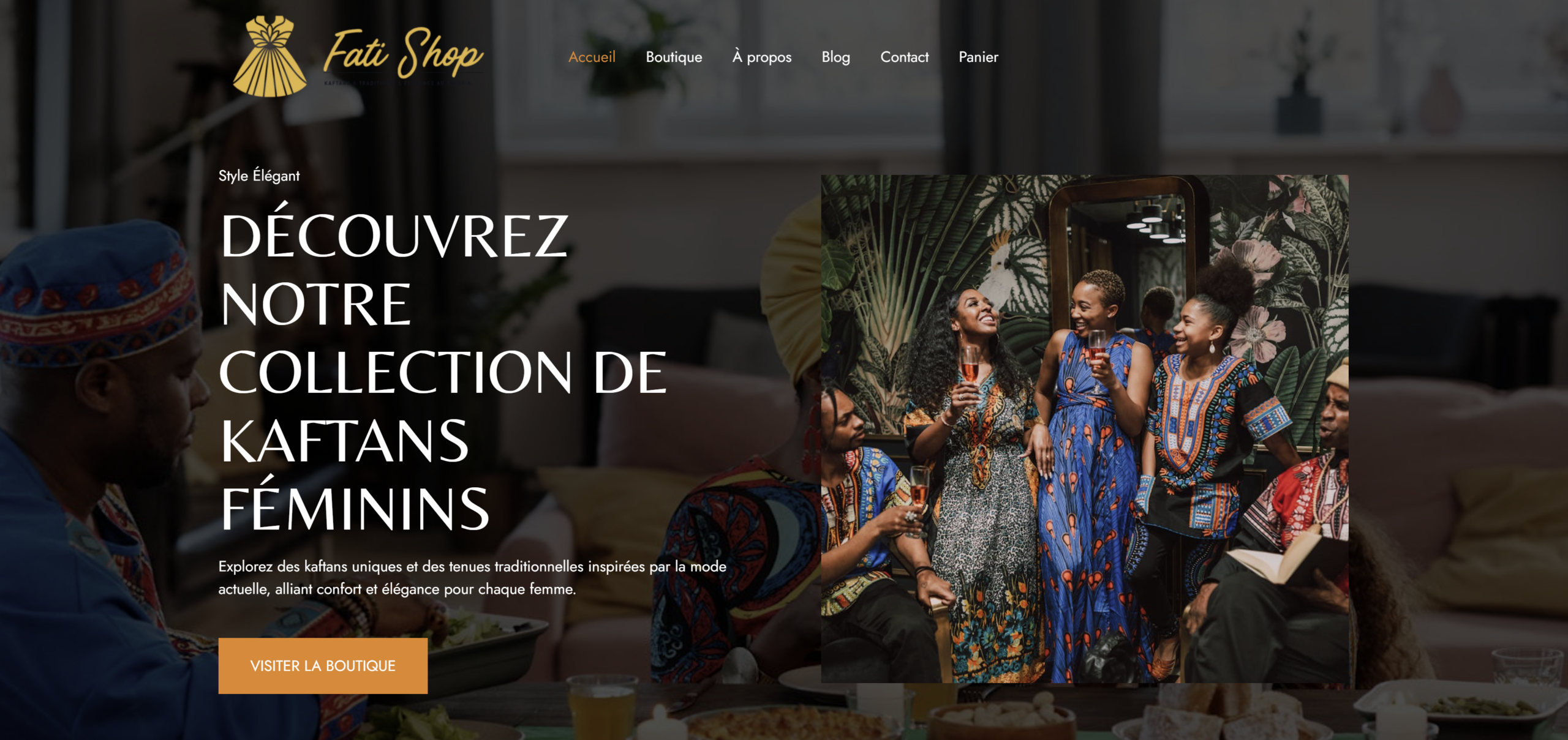 Site e-commerce Vente De Kaftans Pour Femme