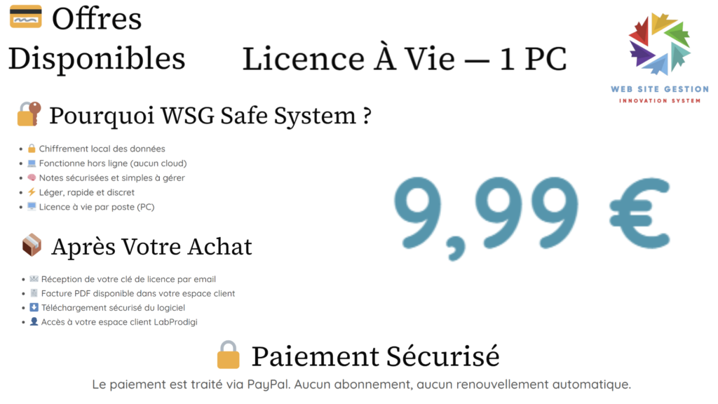 OFFRE WSG SAFE SYSTEM